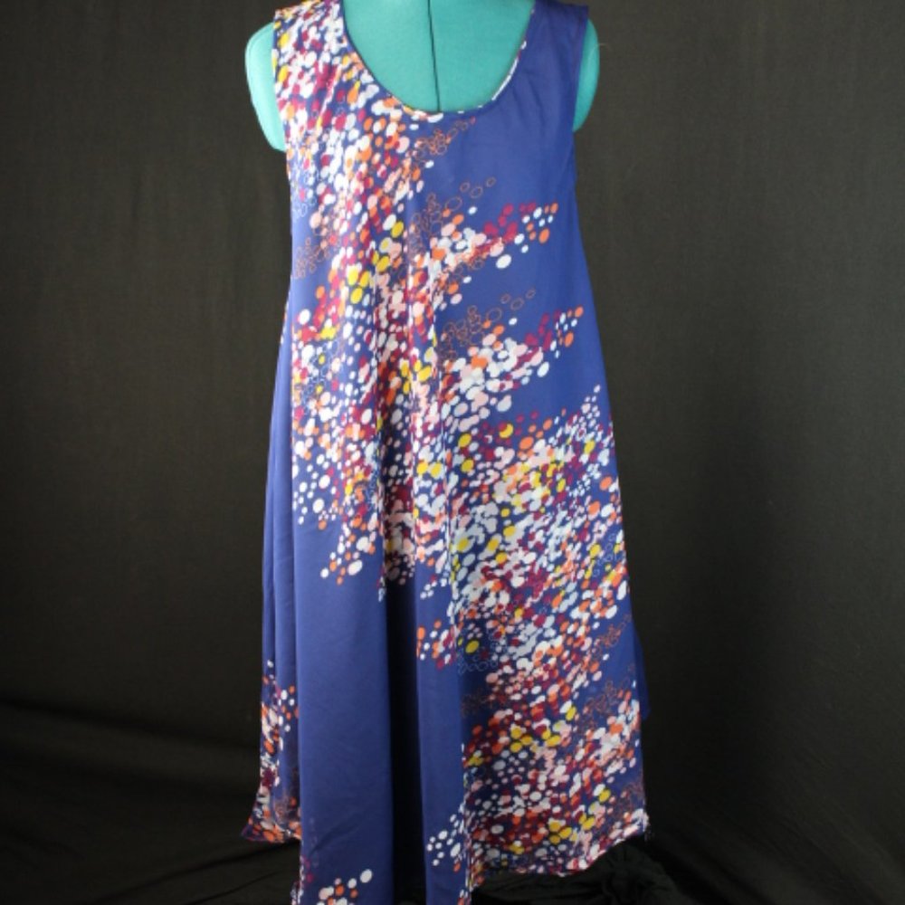 Ana & Rose- midi blue sleeveless dress